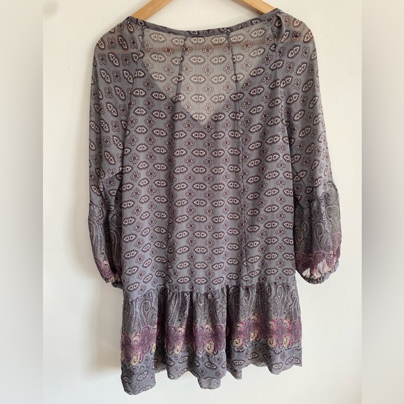 Zara sheer paisley tunic dress - Picture 2 of 6